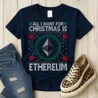All I Want For Christmas Is Ethereum Crypto Holiday Women's T-Shirt thumb 3