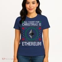 All I Want For Christmas Is Ethereum Crypto Holiday Women's T-Shirt thumb 4
