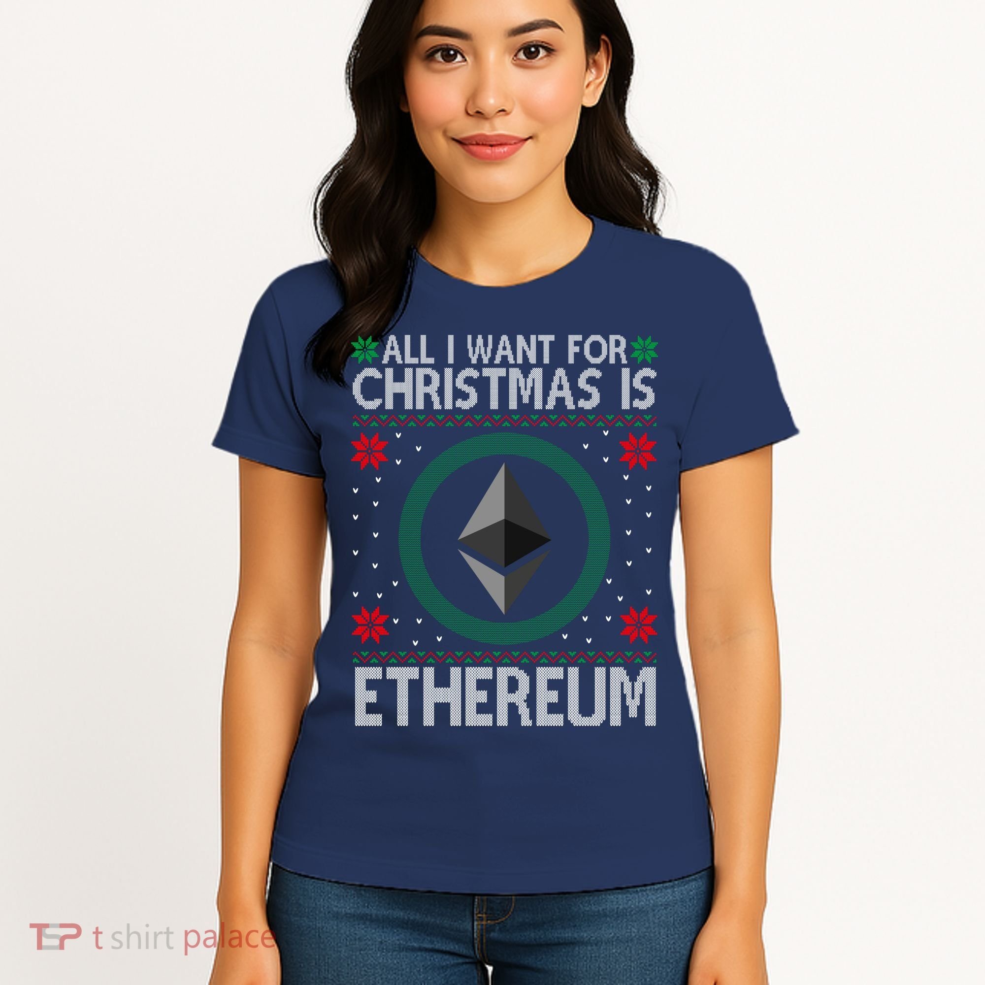 All I Want For Christmas Is Ethereum Crypto Holiday Women's T-Shirt