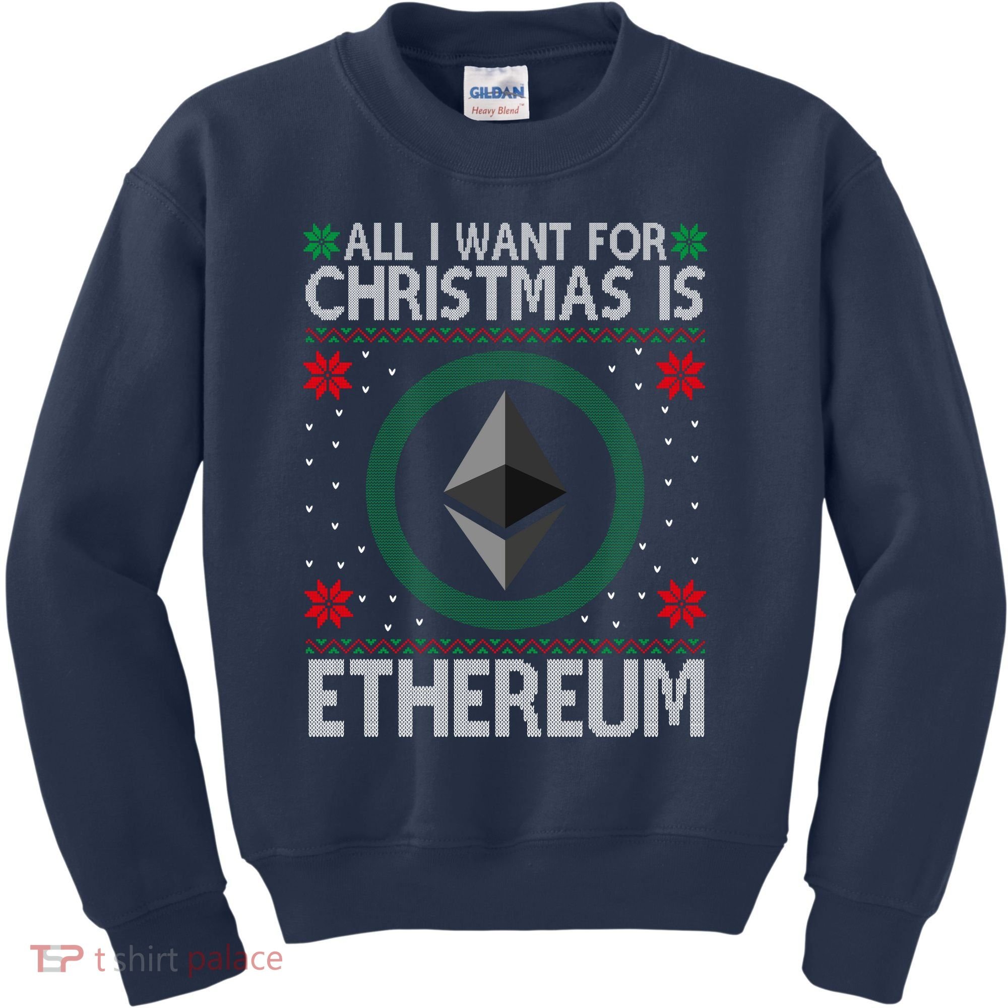 All I Want For Christmas Is Ethereum Crypto Holiday Kids Sweatshirt