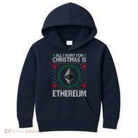 All I Want For Christmas Is Ethereum Crypto Holiday Kids Hoodie thumb 0