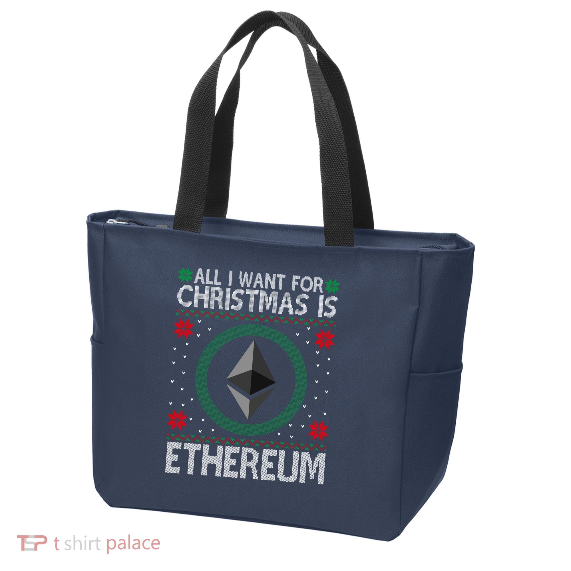 All I Want For Christmas Is Ethereum Crypto Holiday Tote Bag