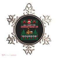 All I Want For Christmas Is Bourbon Funny Ugly Sweater Gift Great Gift Ornament thumb 0