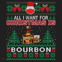 All I Want For Christmas Is Bourbon Funny Ugly Sweater Gift Great Gift Hat thumb 2