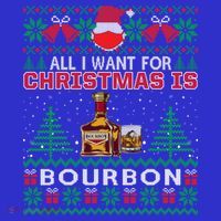 All I Want For Christmas Is Bourbon Funny Ugly Sweater Gift Great Gift Mousepad thumb 1