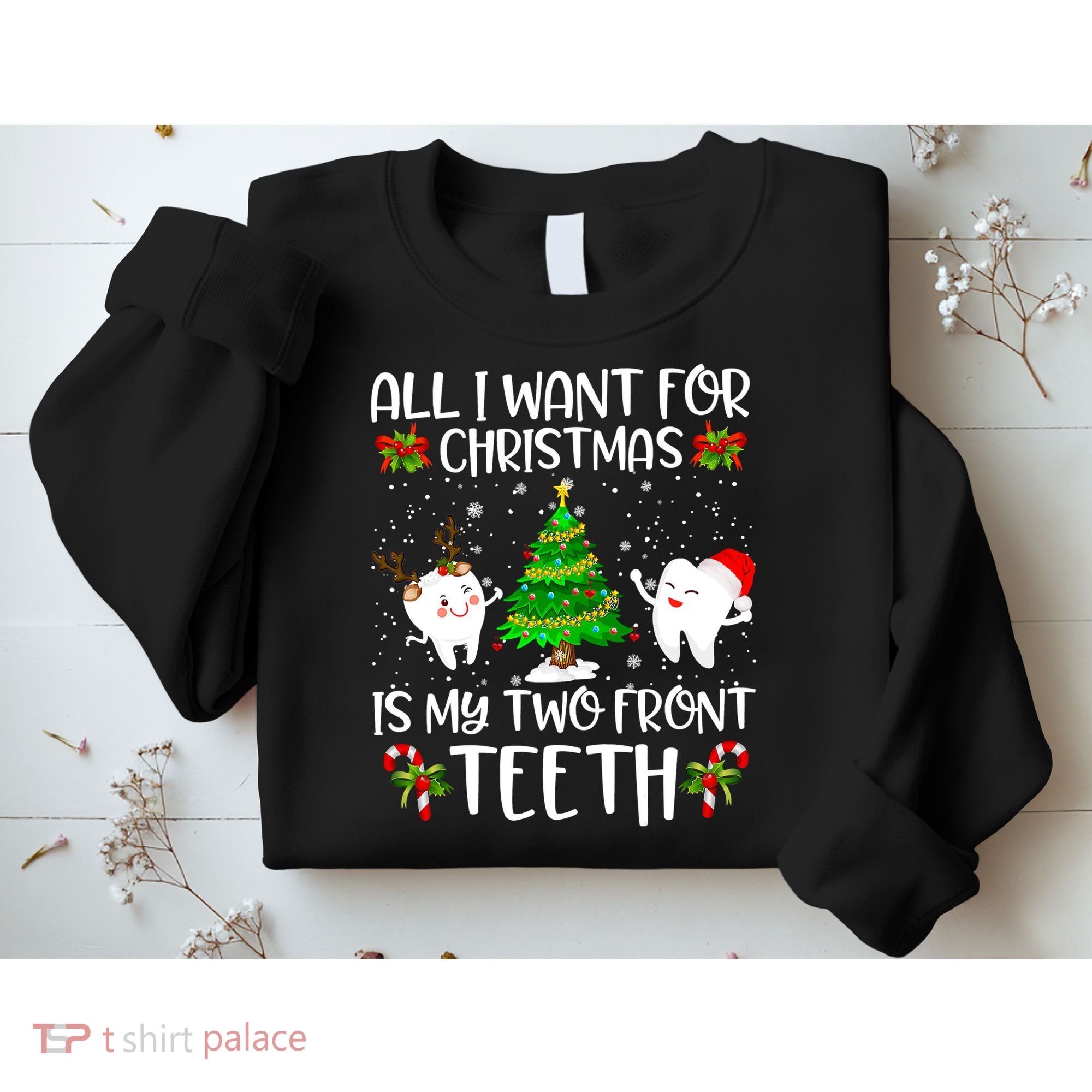All I Want For Christmas Is My Two Front Teeth Sweatshirt