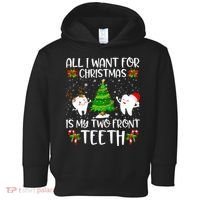 All I Want For Christmas Is My Two Front Teeth Toddler Hoodie thumb 0
