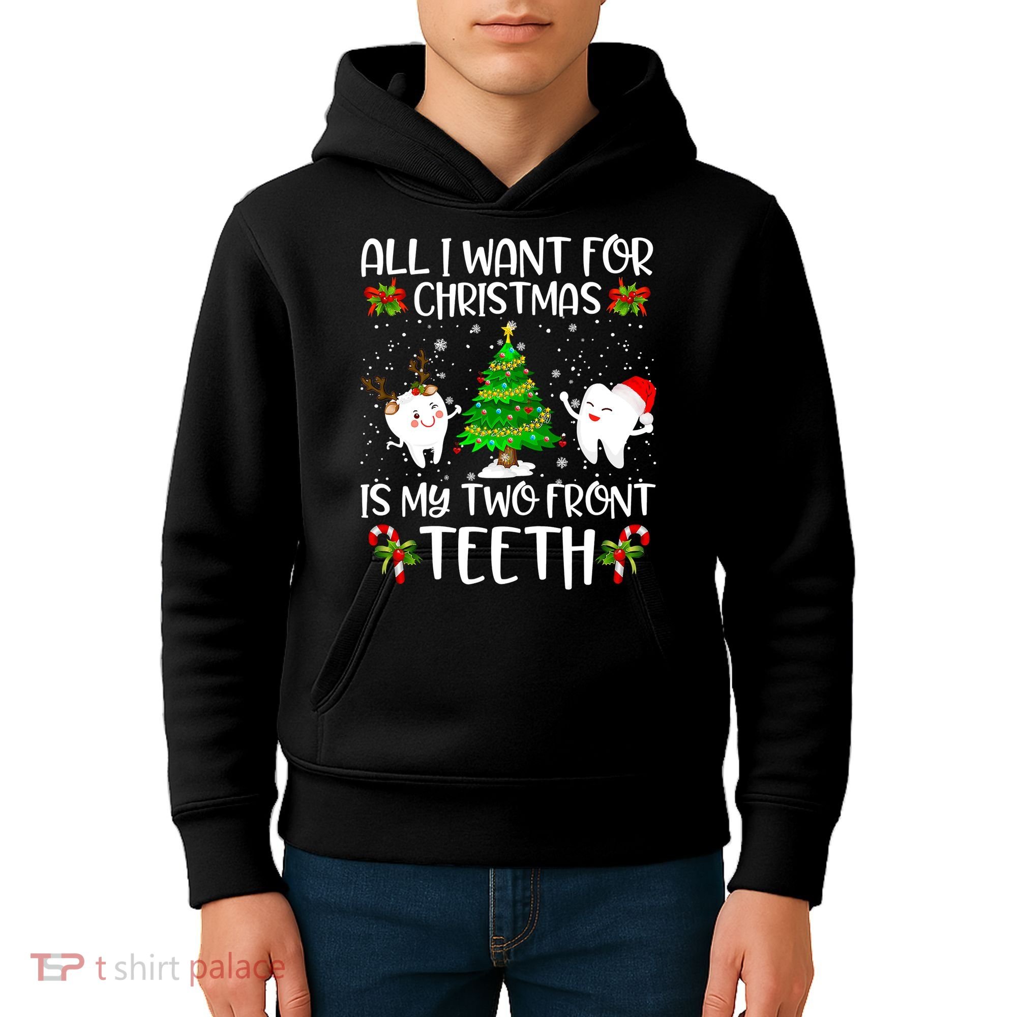 All I Want For Christmas Is My Two Front Teeth Kids Hoodie