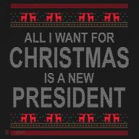 All I Want For Christmas Is A New President Ugly Christmas Women's Tank Top thumb 5