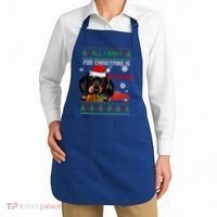 All I Want For Christmas Is Dachshund Ugly Christmas Sweater Funny Gift Apron thumb 2