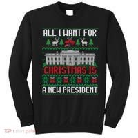 All I Want For Christmas Is A New President Ugly Sweater Sweatshirt thumb 0