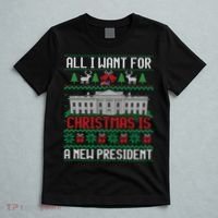 All I Want For Christmas Is A New President Ugly Sweater T-Shirt thumb 5