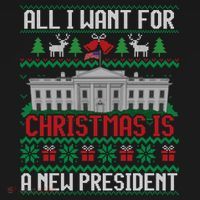 All I Want For Christmas Is A New President Ugly Sweater Visor thumb 3