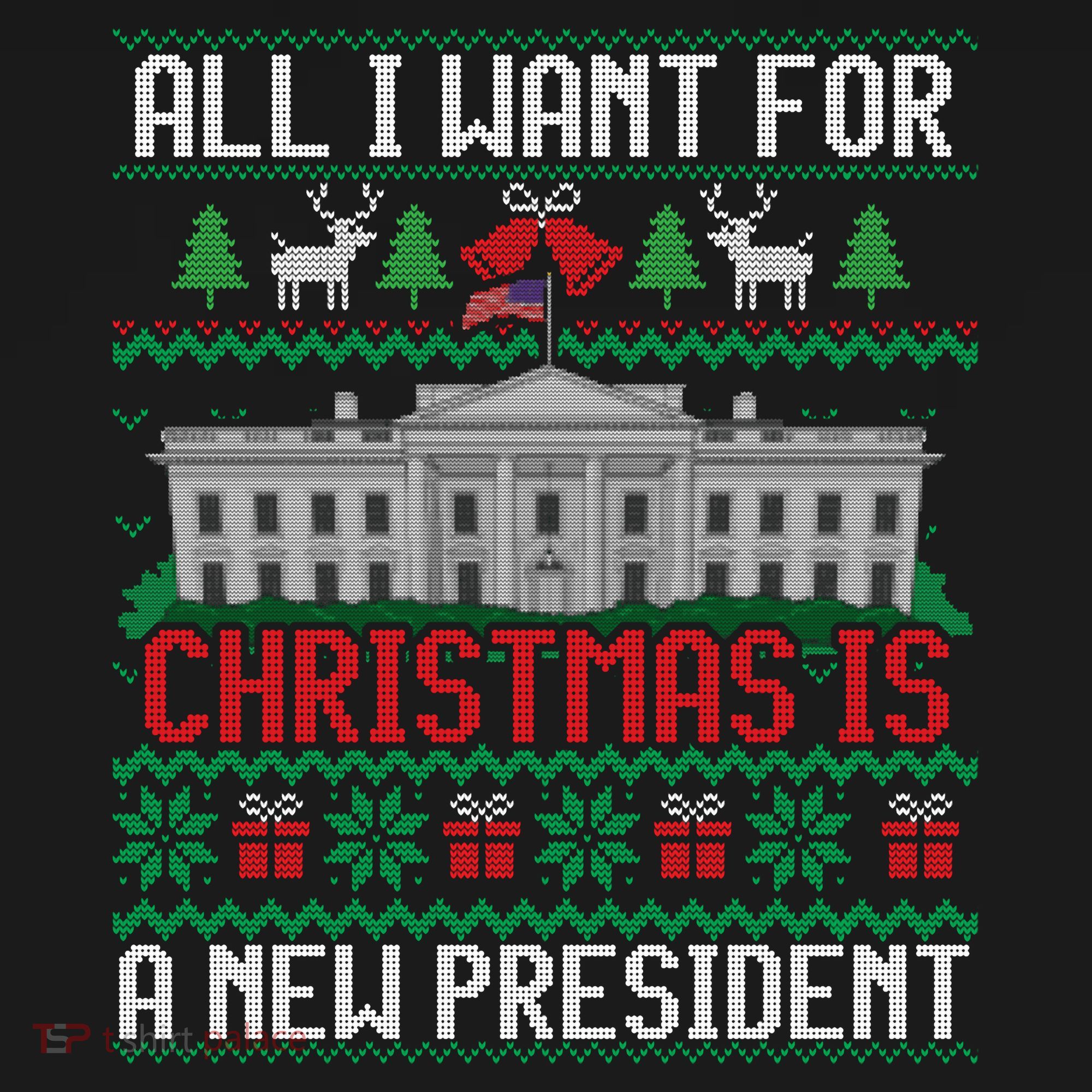 All I Want For Christmas Is A New President Ugly Sweater Visor