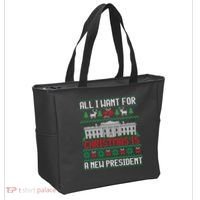 All I Want For Christmas Is A New President Ugly Sweater Tote Bag thumb 2