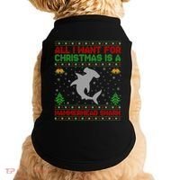 All I Want For Christmas Is A Hammerhead Shark Ugly Xmas Gift Doggie Tank thumb 0