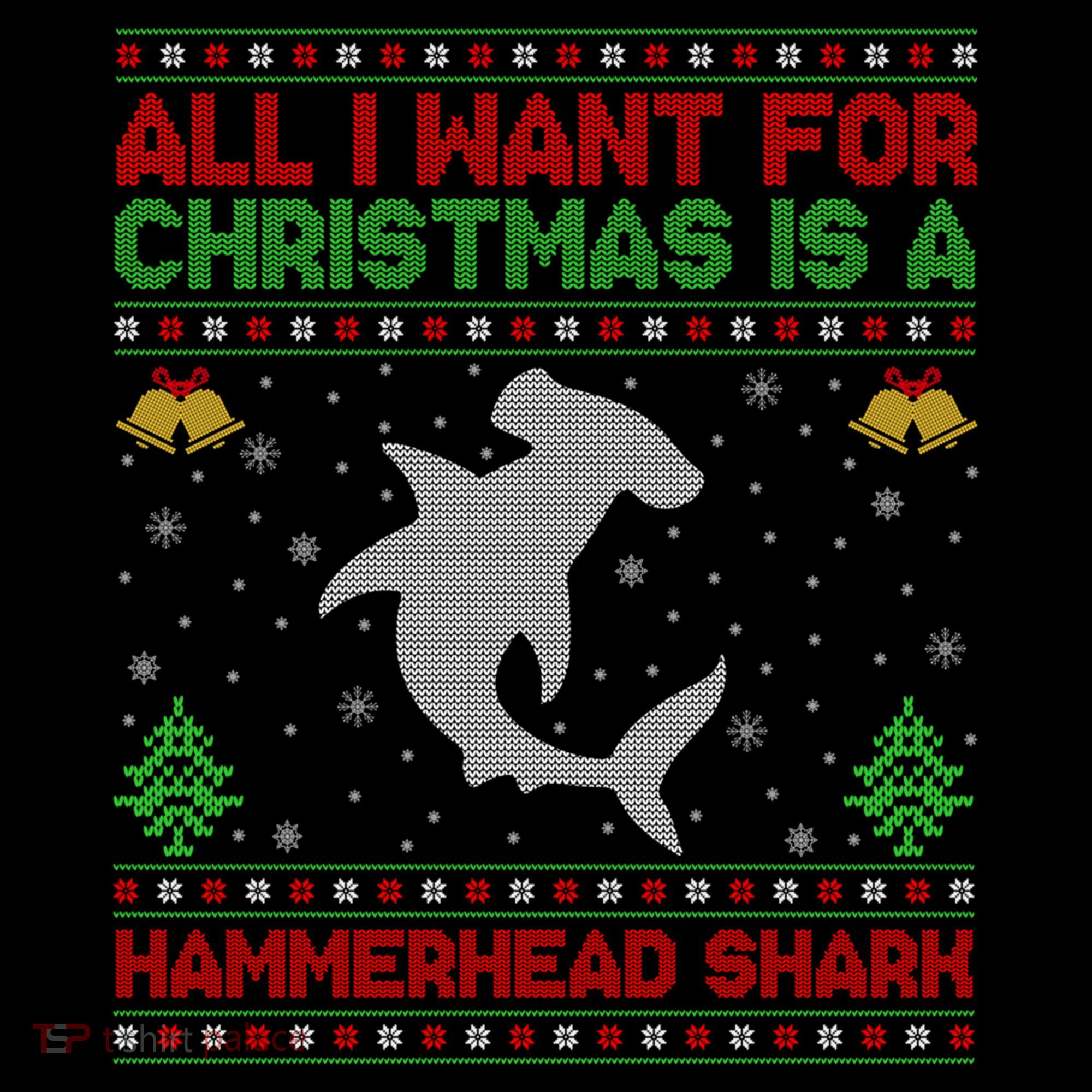 All I Want For Christmas Is A Hammerhead Shark Ugly Xmas Gift Coffee Mug