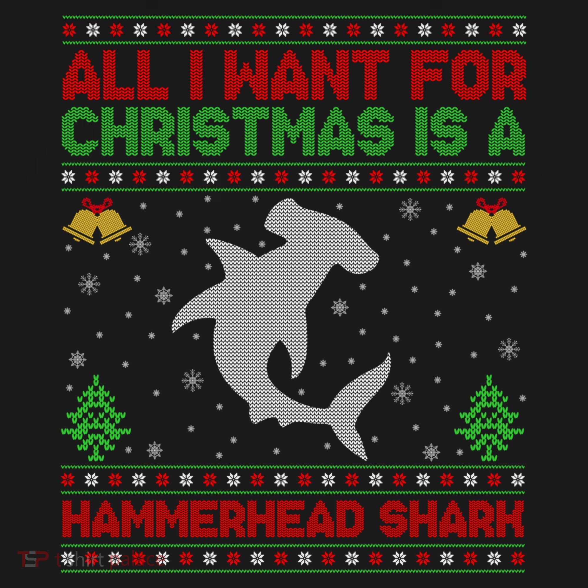 All I Want For Christmas Is A Hammerhead Shark Ugly Xmas Gift Women's Hoodie