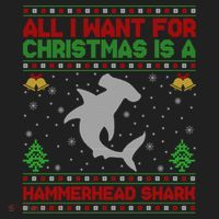 All I Want For Christmas Is A Hammerhead Shark Ugly Xmas Gift Golf Towel thumb 3