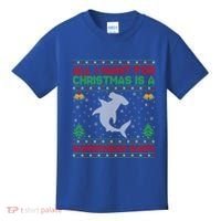 All I Want For Christmas Is A Hammerhead Shark Ugly Xmas Gift Kids T-Shirt thumb 0