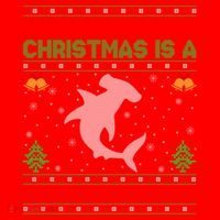 All I Want For Christmas Is A Hammerhead Shark Ugly Xmas Gift Santa Hat thumb 1