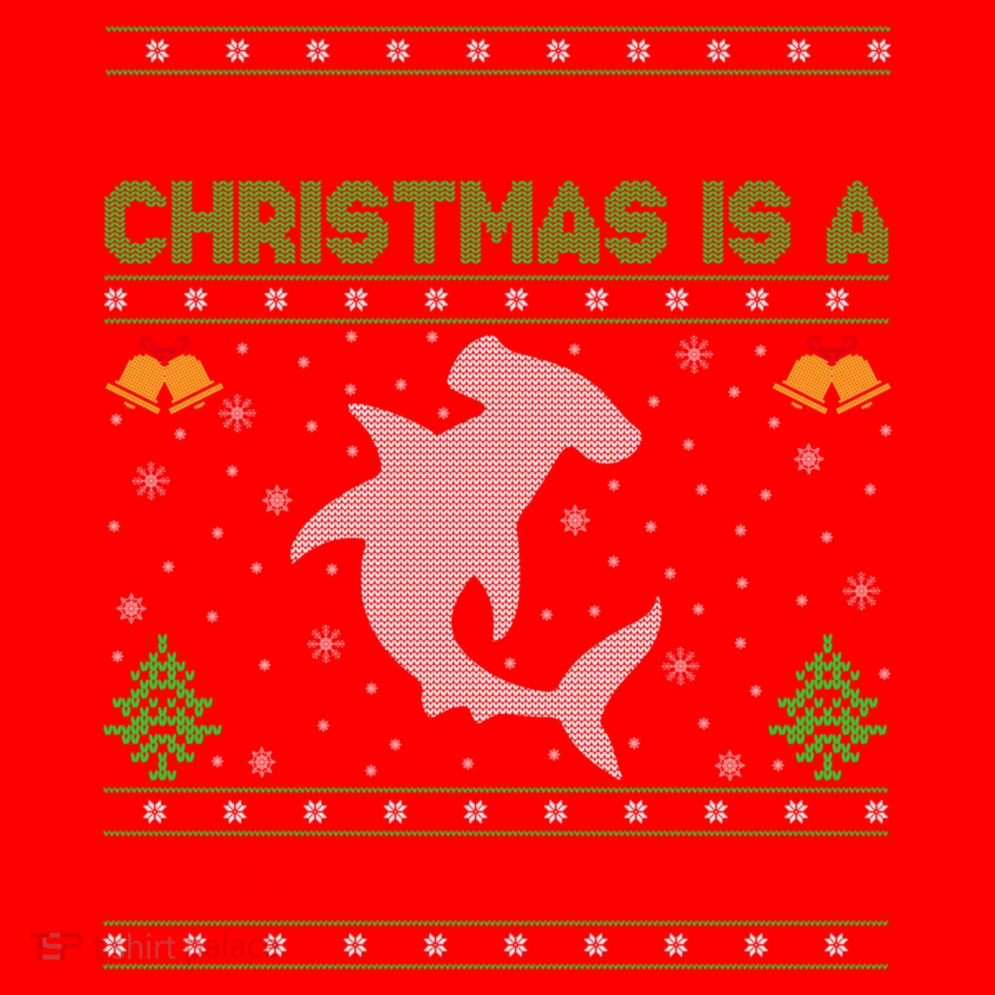 All I Want For Christmas Is A Hammerhead Shark Ugly Xmas Gift Santa Hat