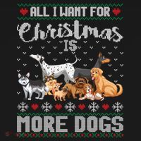 All I Want For Christmas Is More Dogs Ugly Xmas Sweater Gift Women's Hoodie thumb 2