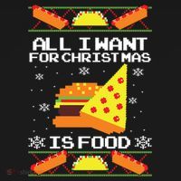 All I Want For Christmas Is Food Ugly Christmas Sweater Gift Women's Hoodie thumb 2