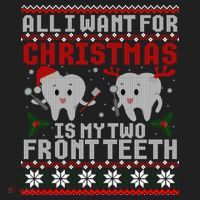All I Want For Christmas Is My Two Front Teeth Ugly Sweater Cute Gift Beanie thumb 2