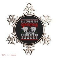 All I Want For Christmas Is My Two Front Teeth Ugly Sweater Cute Gift Ornament thumb 0