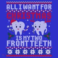 All I Want For Christmas Is My Two Front Teeth Ugly Sweater Cute Gift Kids Sweatshirt thumb 2