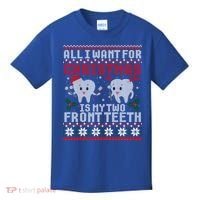 All I Want For Christmas Is My Two Front Teeth Ugly Sweater Cute Gift Kids T-Shirt thumb 0
