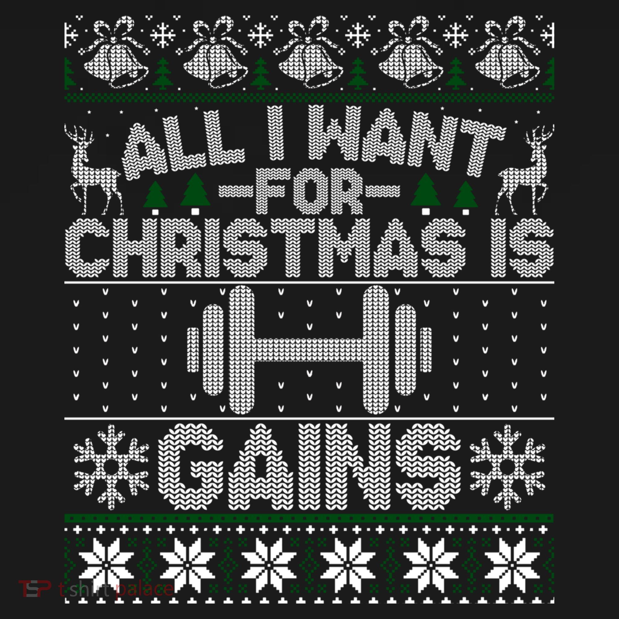 All I Want For Christmas Is Gain Fitness Ugly Sweater Gift Women's Hoodie