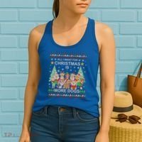 All I Want For Christmas Is More Dogs Ugly Christmas Funny Gift Women's Tank Top thumb 2