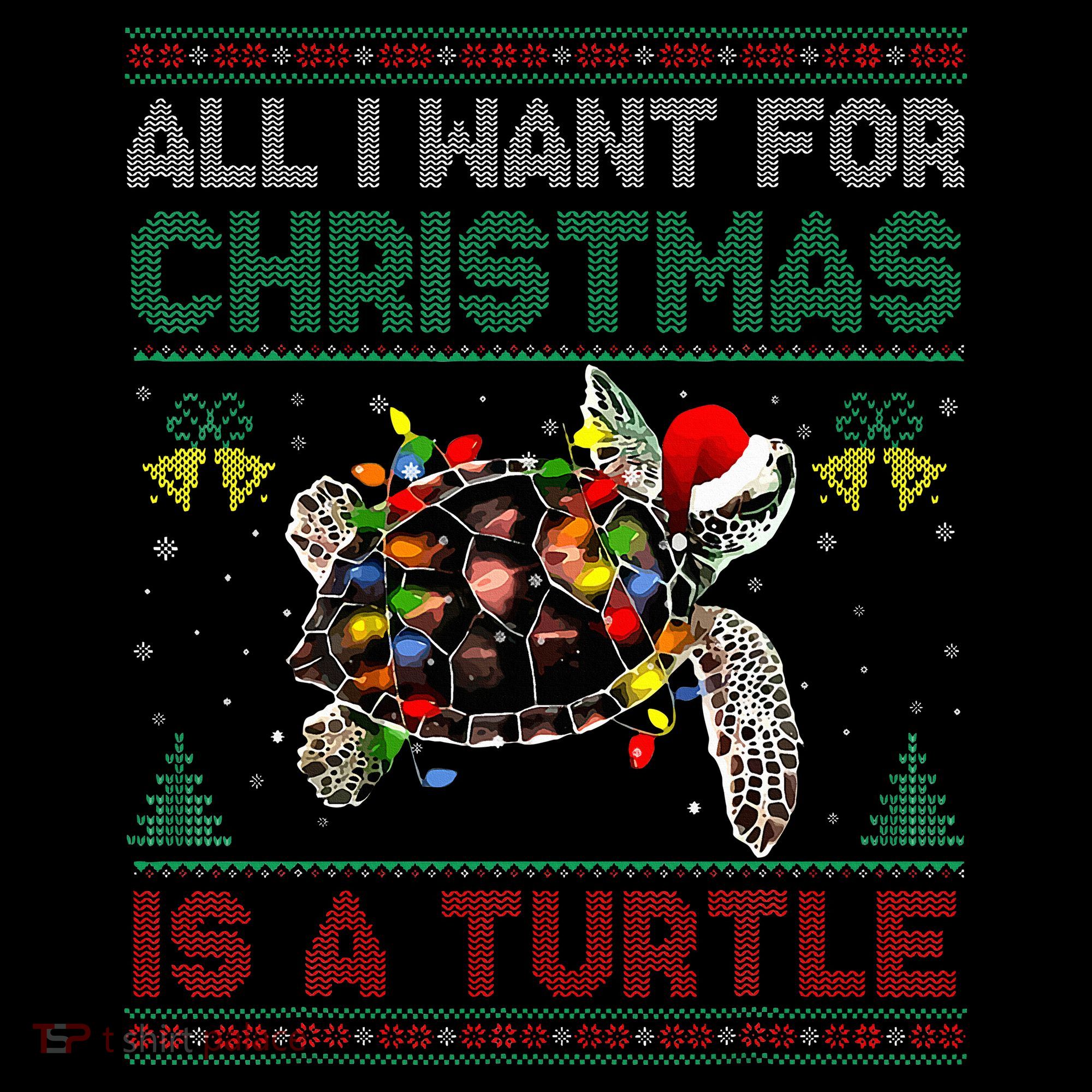 All I Want For Christmas Is A Sea Turtle Funny Ugly Sweater  Coffee Mug