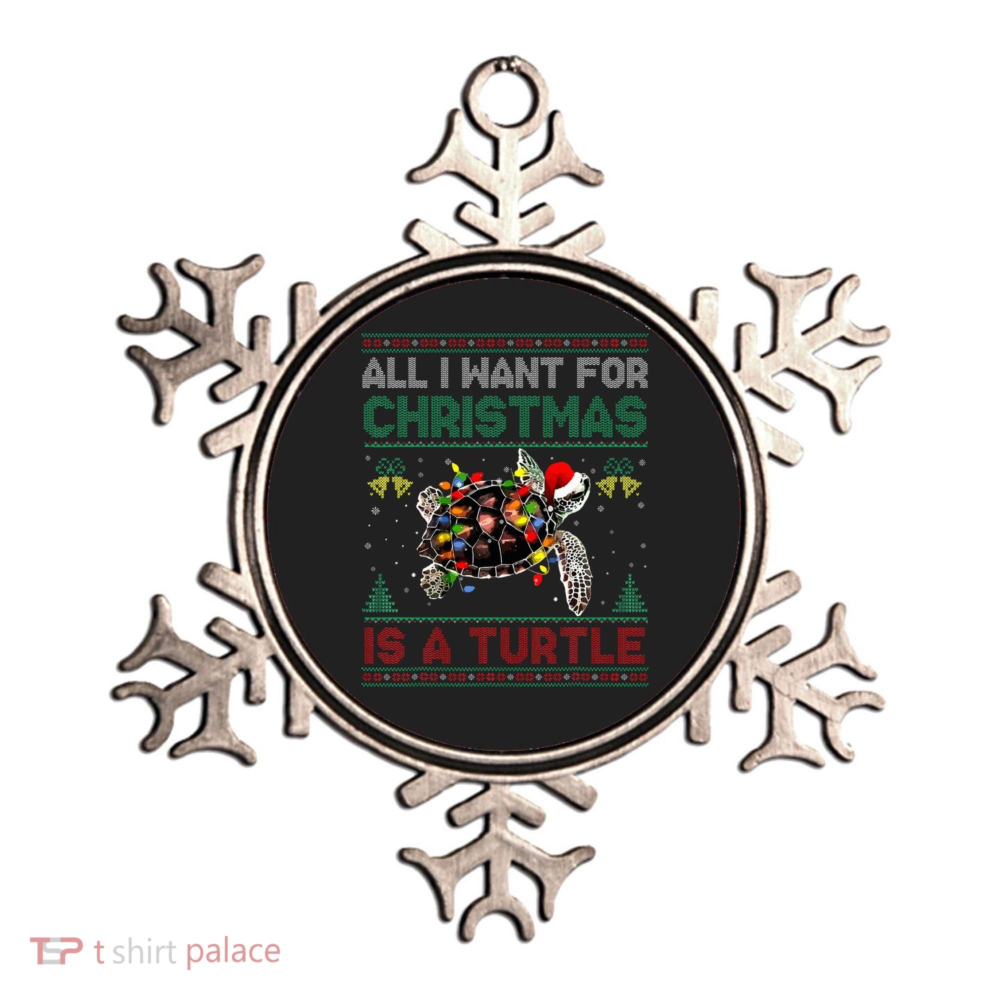All I Want For Christmas Is A Sea Turtle Funny Ugly Sweater  Ornament