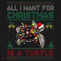 All I Want For Christmas Is A Sea Turtle Funny Ugly Sweater  Visor thumb 3