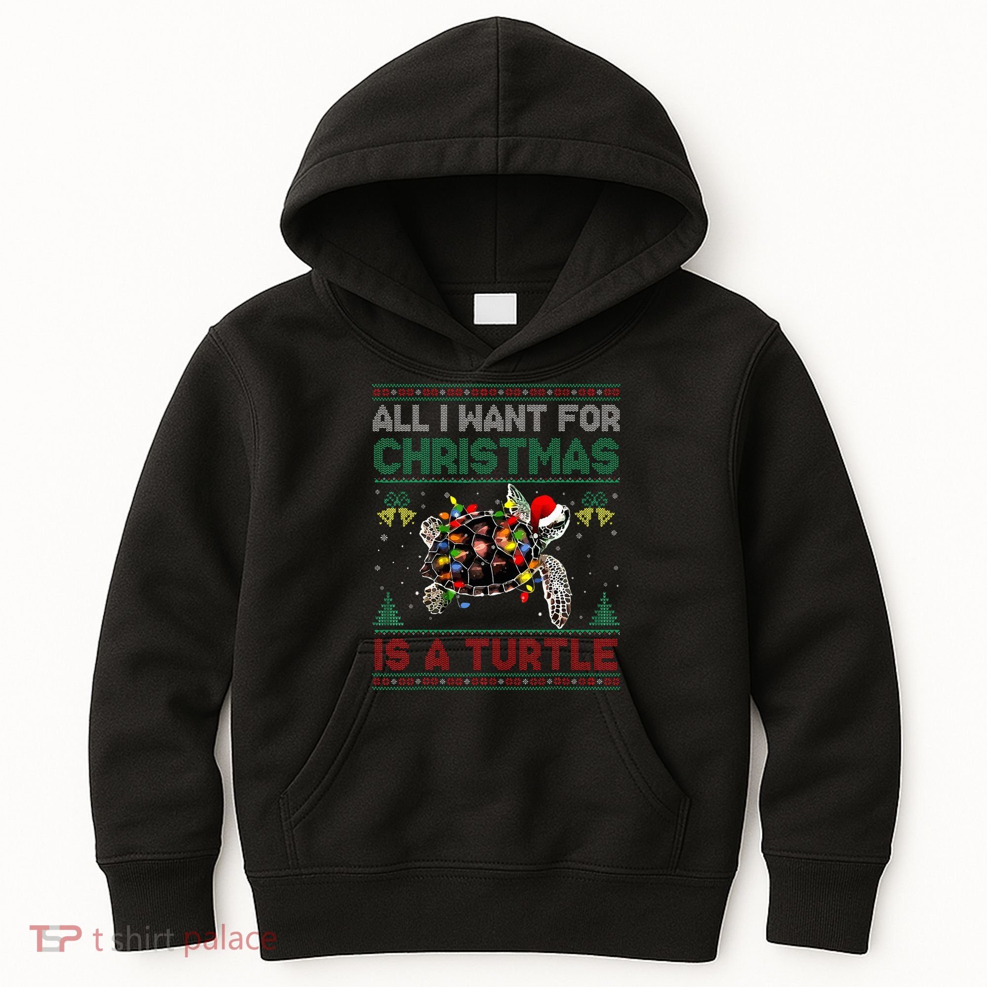 All I Want For Christmas Is A Sea Turtle Funny Ugly Sweater  Kids Hoodie