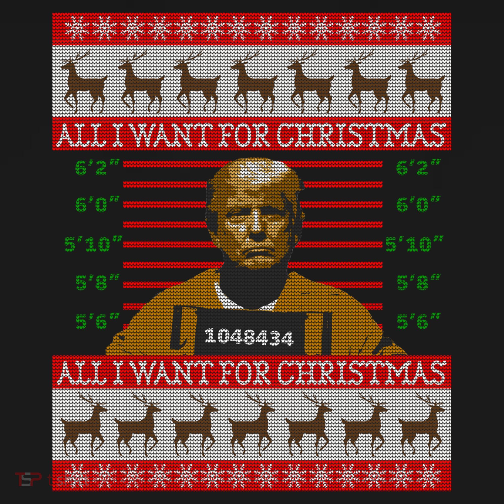 All I Want For Christmas Is Trump In Prison Ugly Christmas Gift Ornament