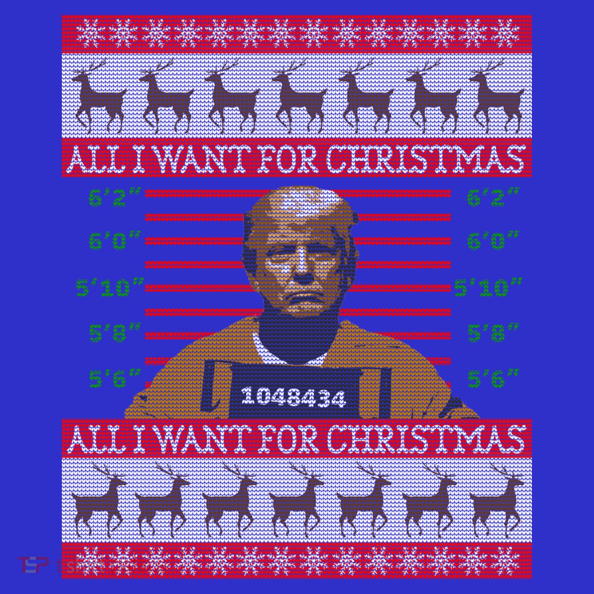 All I Want For Christmas Is Trump In Prison Ugly Christmas Gift Women's Tank Top