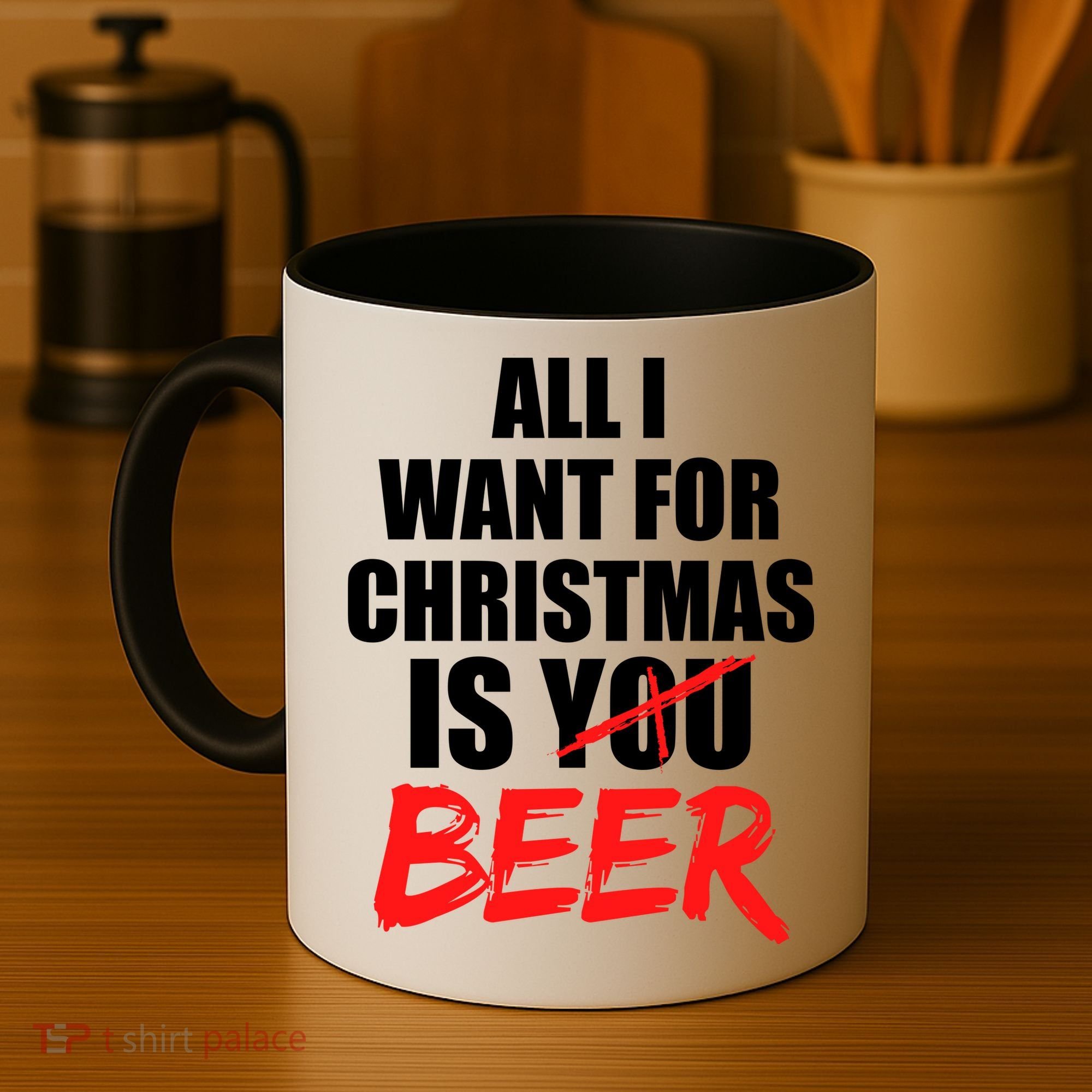 All I Want For Christmas Is Beer Funny Gift Coffee Mug