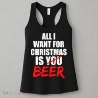 All I Want For Christmas Is Beer Funny Gift Women's Tank Top thumb 3
