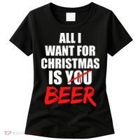 All I Want For Christmas Is Beer Funny Gift Women's T-Shirt thumb 0