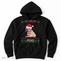 All I Want For Christmas Is My Pug Ugly Christmas Hoodie thumb 0