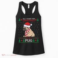 All I Want For Christmas Is My Pug Ugly Christmas Women's Tank Top thumb 0