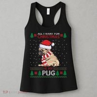 All I Want For Christmas Is My Pug Ugly Christmas Women's Tank Top thumb 3
