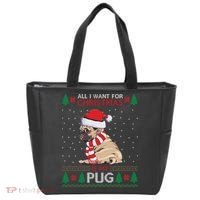 All I Want For Christmas Is My Pug Ugly Christmas Tote Bag thumb 0