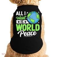 All I Want Is World Peace Graphic Doggie Tank thumb 0