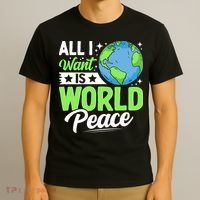 All I Want Is World Peace Graphic T-Shirt thumb 3