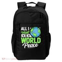 All I Want Is World Peace Graphic Backpack thumb 0